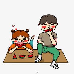 吃瓜群众图片卡通可爱,卡通吃瓜群众萌态百出